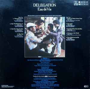 Image of Back Cover of LP - VG/VG+ - DELEGATION, Eau De Vie (Ariola; 202 093, Germany 1987), Lightest of marks. Light ringwear & creasing on sleeve.,  - 4226266E