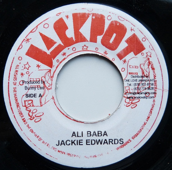Image of Front Cover of 7" - /VG+ - JACKIE EDWARDS / JAH STITCH & DR. ALIMANTADO, Ali Baba / The Barber Feel It (Jackpot; , Jamaica ), ,  - 4216458C