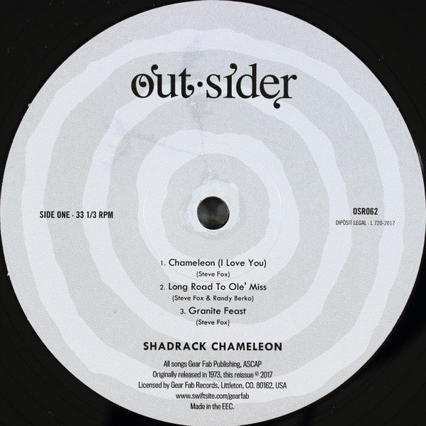 Image of Label Cover of LP - VG+/VG+ - SHADRACK CHAMELEON, Shadrack Chameleon (Out-Sider; OSR062, Spain 2017 Reissue, Insert), Still In Opened Shrinkwrap With Hype Sticker,  - 4246388S