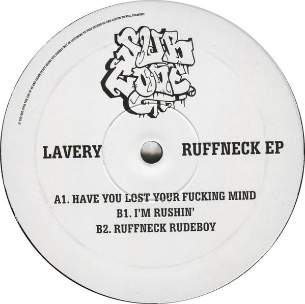 Image of Front Cover of 12" - /VG+ - LAVERY, Ruffneck EP (Sub Code Records; SCR015, UK 2021), , A1	Have You Lost Your Fucking MindB1	I'm Rushin'B2	Ruffneck Rudeboy - 4216511C