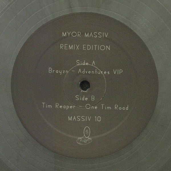 Image of Front Cover of 12" - /VG+ - BRAYZN / TIM REAPER, Remix Edition (Myor Massiv; MASSIV 10, Netherlands 2021, Grey Marbled), , A Brayzn � Adventures VIPB Tim Reaper � One Tim Road - 4216517C