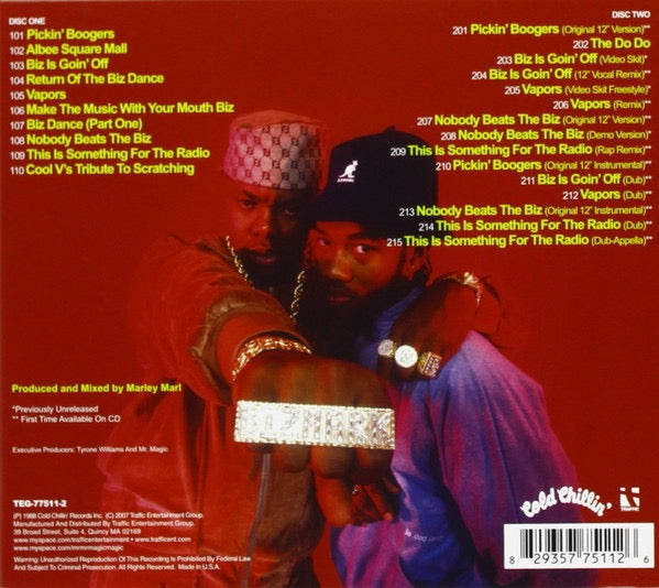 Image of Back Cover of 2xCD - VG+/VG+ - BIZ MARKIE, Goin' Off (Cold Chillin'; TEG-77511-2, US 2007 Reissue, Double Digipak, Booklet), ,  - 4216577C
