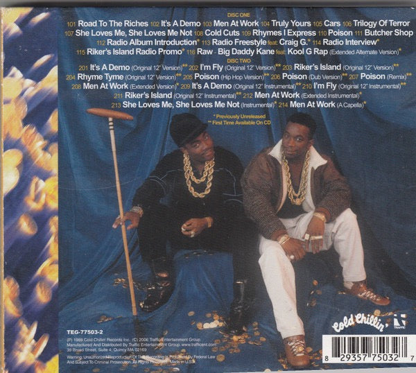 Image of Back Cover of 2xCD - VG/VG+ - KOOL G RAP & DJ POLO, Road To The Riches (Special Edition Extended Play Double Disc) (Traffic Entertainment Group; TEG-77503-2, US 2006 Reissue, Double Digipak, Booklet), Shelf Wear, Cracked in CD Tray,  - 4216578C