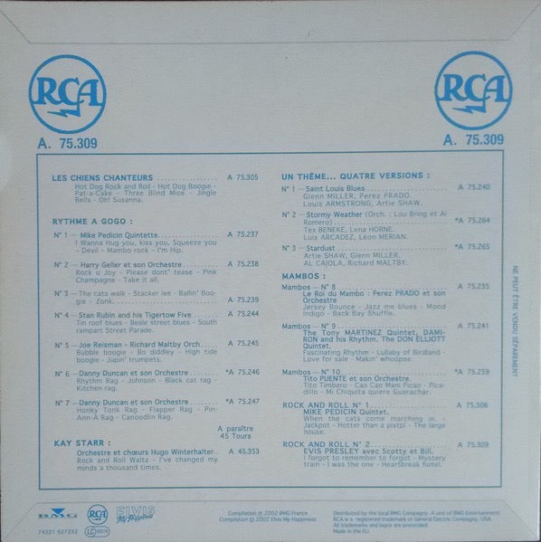 Image of Back Cover of CD - VG+/VG+ - ELVIS PRESLEY, Rock And Roll N� 2 (RCA; 74321 927232, France 2002 Reissue, 7" Card Sleeve With Card CD Tray Insert), ,  - 4216585C