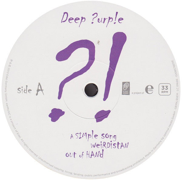 Image of Label Cover of 2xLP - VG/VG - DEEP PURPLE, Now What?! (Ear Music; 0208578ERE, Europe 2013, Gatefold, 2 Inners), ,  - 4216436C