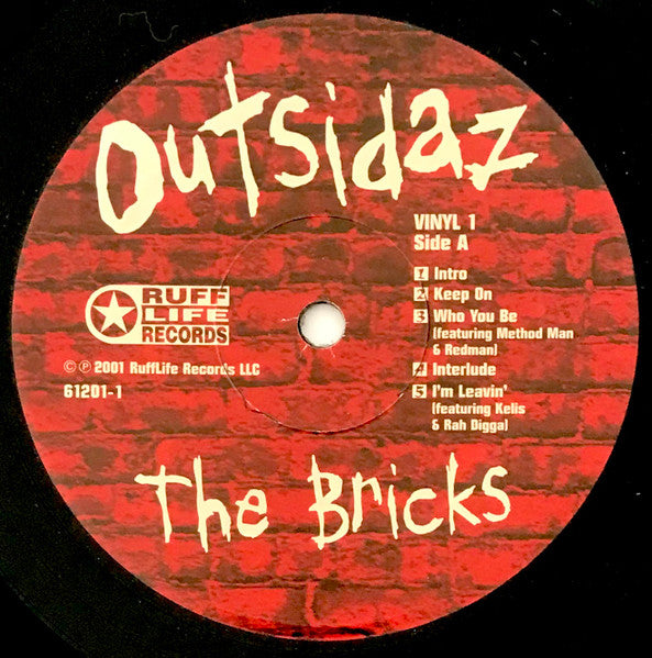 Image of Label Cover of 2xLP - VG/VG - OUTSIDAZ, The Bricks (RuffLife Records; 61201-1, US 2001), ,  - 4226354E