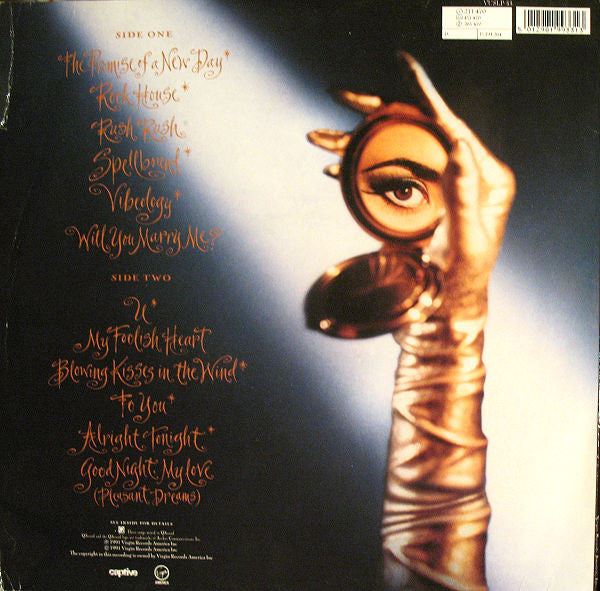 Image of Back Cover of LP - VG+/VG - PAULA ABDUL, Spellbound (Captive Records; 211 470, Europe 1991, Inner), ,  - 4246445S