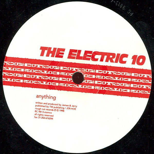Image of Front Cover of 12" - G+/G+ - THE ELECTRIC 10, Anything (Rough Cut Records; RC 9813, Netherlands 1998, Picture Sleeve), Old sticker and glue on front of sleeve. Creases and scuffs, A	AnythingB1	Frequency TripB2	Burning Hands - 4216612C