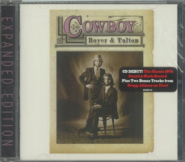Image of Front Cover of CD - VG+/VG+ - COWBOY, Boyer & Talton (Real Gone Music; RGM-0709, US 2018 Reissue, Jewel Case, Booklet), ,  - 4216600C