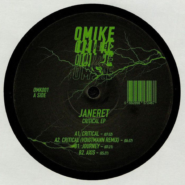 Image of Label Cover of 12" - VG+/VG - JANERET, Critical EP (Omike; OMK001, France 2020, Picture Sleeve), ,  - 4226325E