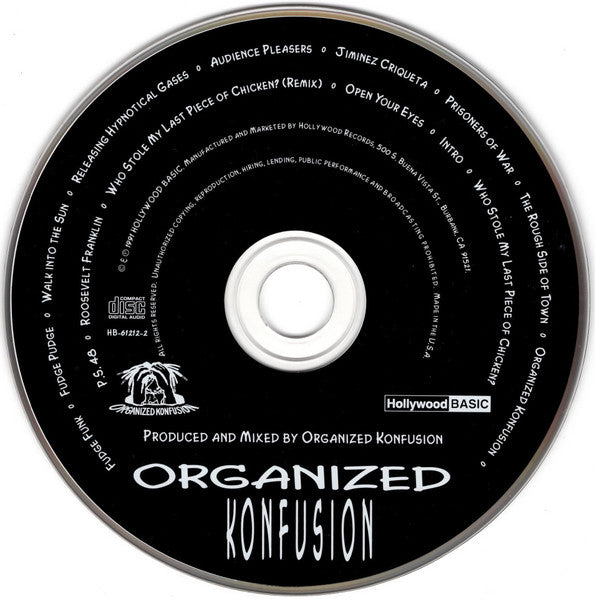 Image of Label Cover of CD - VG/VG+ - ORGANIZED KONFUSION, Organized Konfusion (Hollywood BASIC; HB-61212-2, US 1990s Reissue, Jewel Case, Booklet), ,  - 4216601C