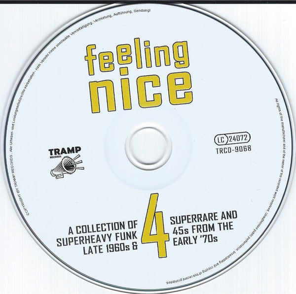 Image of Label Cover of CD - EX/EX - VARIOUS, Feeling Nice Volume Four (Tramp Records; TRCD-9068, Europe 2017, Jewel Case, Booklet), ,  - 4236244E