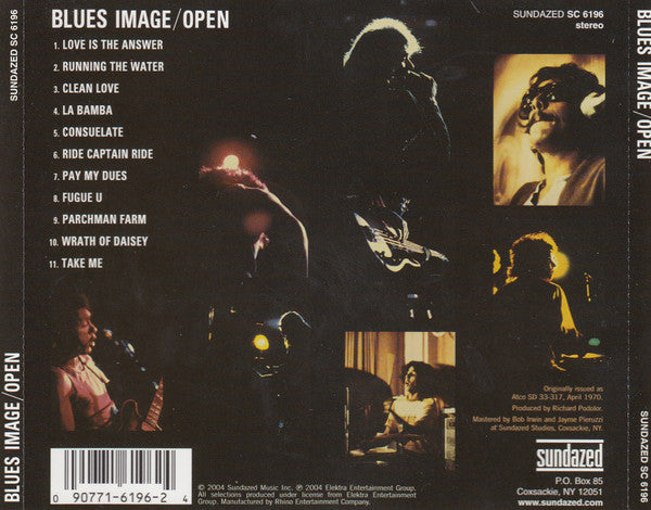 Image of Back Cover of CD - VG+/VG+ - BLUES IMAGE, Open (Sundazed Music; SC 6196, US 2004, Jewel Case, Booklet), ,  - 4236248E