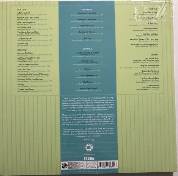Image of Back Cover of 3xLP - VG+/EX - BILLY BRAGG, Best Of Billy Bragg At The BBC 1983 - 2019 (Cooking Vinyl; COOKLP734, UK 2019, 3 Inners, Insert), Slight Corner Wear,  - 4226316E