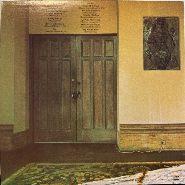 Image of Back Cover of LP - VG/VG - GRAM PARSONS WITH EMMYLOU HARRIS, GP (Reprise With WB On Rim; MS 2123, US 1970s Reissue, Gatefold), Edge and Ring Wear,  - 4226310E