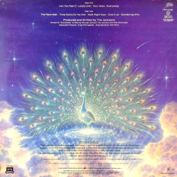 Image of Back Cover of LP - VG/VG - THE JACKSONS, Triumph (Epic; EPC 32366, UK Reissue), WOL.,  - 4216672C