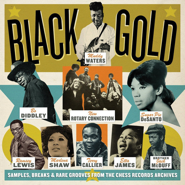 Image of Front Cover of 2xCD - EX/EX - VARIOUS, Black Gold (Samples, Breaks & Rare Grooves From The Vaults Of Chess Records) (Spectrum Music; SPECXX2115, Europe 2016, Jewel Case, Booklet), ,  - 4236257E
