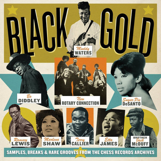 Image of Front Cover of 2xCD - EX/EX - VARIOUS, Black Gold (Samples, Breaks & Rare Grooves From The Vaults Of Chess Records) (Spectrum Music; SPECXX2115, Europe 2016, Jewel Case, Booklet), ,  - 4236257E