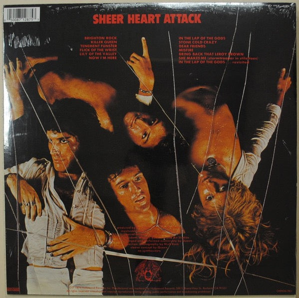 Image of Back Cover of LP - VG+/VG+ - QUEEN, Sheer Heart Attack (Hollywood Records; D000261901, US 2008 Reissue, Insert), ,  - 4216641C