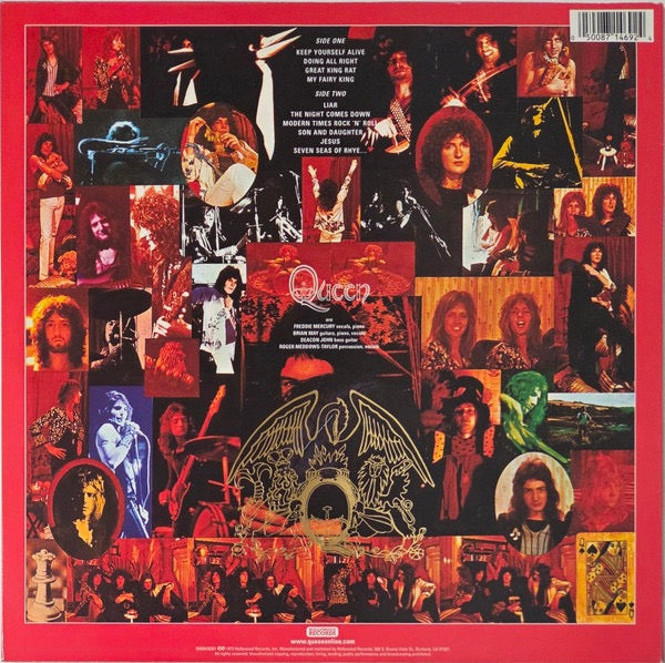 Image of Back Cover of LP - VG/VG+ - QUEEN, Queen (Hollywood Records; D000436301, US 2009 Reissue, 180g), ,  - 4216642C