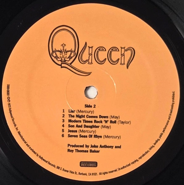 Image of Label Cover of LP - VG/VG+ - QUEEN, Queen (Hollywood Records; D000436301, US 2009 Reissue, 180g), ,  - 4216642C