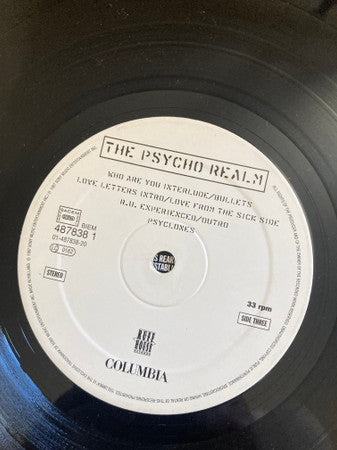 Image of Label Cover of 2xLP - G/G - PSYCHO REALM, The Psycho Realm (Ruffhouse Records ; 487838 1, Europe 1997, Picture Sleeve, 2 Inners), Discs have a lot of hairlines, and one scratch that causes audible pops across most of A side, but no skips. Sleeve is worn and torn at opening,  - 4226369E