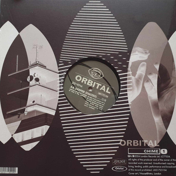 Image of Back Cover of 12" - VG+/VG+ - ORBITAL, Chime / Deeper (London Records; LMS1725104, UK 2024 Reissue, Company Sleeve, Limited Edition of 1,000), ,  - 4246480S
