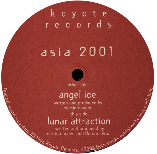 Image of Back Cover of 12" - VG/VG - ASIA 2001, Angel Ice / Lunar Attraction (Koyote Records; KR008, UK 1996, Company Sleeve), Light marks and hairlines, close to VG.,  - 4216685C