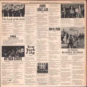 Image of Back Cover of 2xLP - VG/VG - JOHN LENNON, YOKO ONO, PLASTIC ONO BAND WITH ELEPHANT'S MEMORY PLUS INVISIBLE STRINGS, Some Time In New York City (Apple; PCSP716, US 1972, Gatefold, 2 Inners, NO Postcard, NO Petition), Light marks, cover brubby as is unlaminated, seam splits & creases on Inners,  - 4246307S