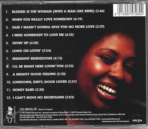 Image of Back Cover of CD - EX/EX - SHIRLEY BROWN, Shirley Brown (Soul Brother Records; CD SBCS 28, UK 2007, Jewel Case, Booklet), ,  - 4236295E