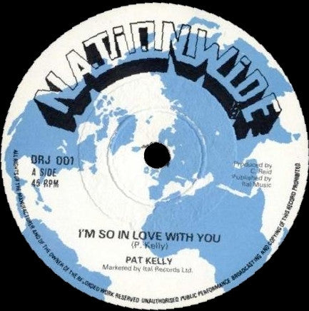 Image of Front Cover of LP - G+/VG - PAT KELLY / TRINITY, I'm So In Love With You / Jammin' (Nationwide; DRJ 001, UK 1978), WOL. Writing on Sleeve. A split in spine. A few light hairlines. Plays very well,  - 4226384E