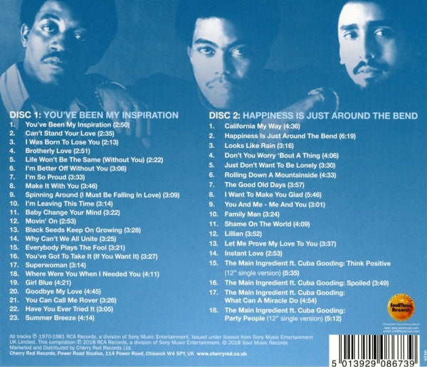 Image of Back Cover of 2xCD - EX/EX - THE MAIN INGREDIENT, Brotherly Love (The RCA Anthology) (SoulMusic Records; SMCR 5167D, UK 2018, Jewel Case, Booklet), ,  - 4236294E