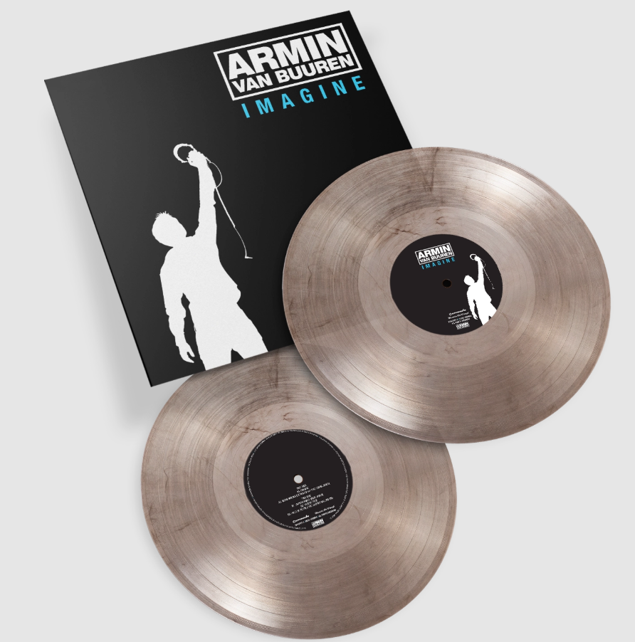 Image of Front Cover of 2xLP - NEW/NEW - ARMIN VAN BUUREN, Imagine (Music On Vinyl; MOVLP2711T, UK 2026, Gatefold, Limited Black and Transparent Marble 180g Vinyl), , The acclaimed 2008 trance album featuring ‘In and Out of Love’ with Sharon den Adel, alongside collaborations with DJ Shah, Chris Jones and Jaren. - 9419498C
