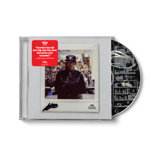 Image of Front Cover of CD - NEW/NEW - SCARFACE, NPR Tiny Desk Concert (Rap-A-Lot; RAL2K006-CD, UK 2026, Jewel Case, Four Panel Booklet, Foreword by NPR’s Bobby Carter), , Scarface’s acclaimed 2023 NPR Tiny Desk performance, released as part of Rap-A-Lot’s 40 Years campaign. Backed by a live band featuring Mike Dean, he reimagines classics including ‘On My Block’, ‘Smile’ and ‘Mind Playing Tricks on Me’. - 9419508C