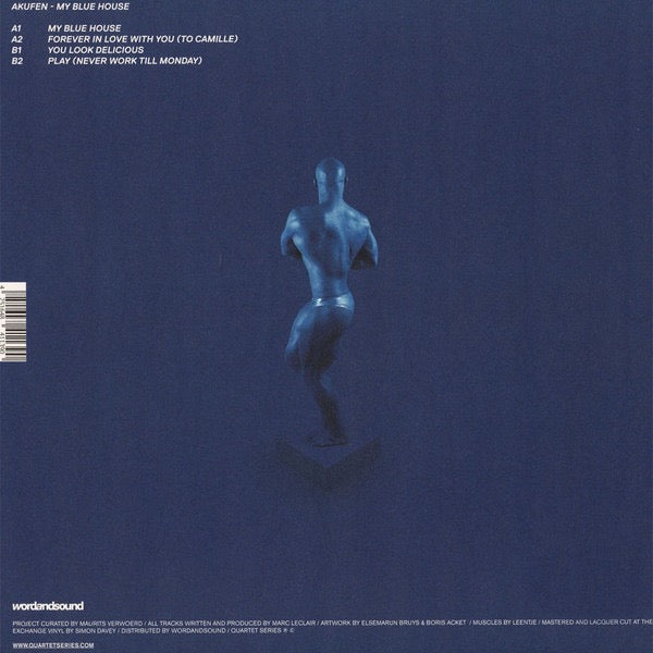 Image of Back Cover of 12" - G+/G+ - AKUFEN, My Blue House (Quartet Series; QSB04, Germany 2019, Picture Sleeve), Split spine. Lots of light hairlines.,  - 4216692C