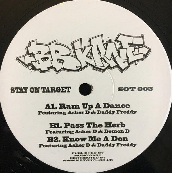 Image of Front Cover of 12" - /VG - BBKANE, Hustlers EP (Stay On Target; SOT 003, UK 2017, Plain Sleeve), Strong VG.,  - 4326001E