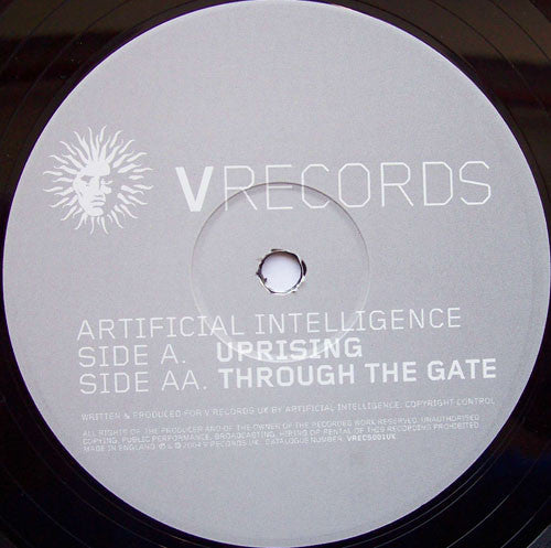 Image of Label Cover of 12" - VG/VG - ARTIFICIAL INTELLIGENCE, Uprising / Through The Gate (V Recordings; VRECSUK001, UK 2004, Picture Sleeve), Light marks only to disc, edge & ring wear to sleeve.,  - 4326003E