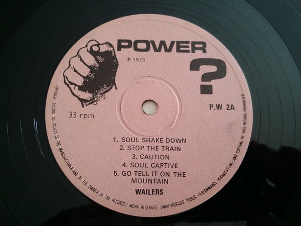 Image of Front Cover of LP - /G - THE WAILERS, Wailers (Power ?; P.W.2, UK 1973, Plain Sleeve, 1973 UK edition. No sleeve as issued.), Covered in marks but plays through with generally only light surface noise. Clean labels. ,  - 4316145C