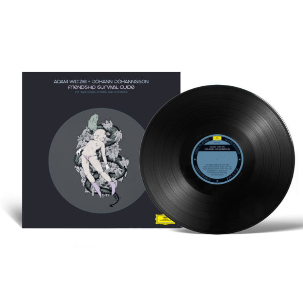 Image of Back Cover of LP - NEW/NEW - ADAM WILTZIE � J�HANN J�HANNSSON, Friendship Survival Guide (Deutsche Grammophon; 486 8704, Worldwide 2026, Gatefold), , Orchestral ambient and slow-building drones, bringing together sweeping strings, hazy guitars and tape loops. A long-lost collaboration between two close friends, completed by Wiltzie as a tribute to J�hannsson. - 4236201E