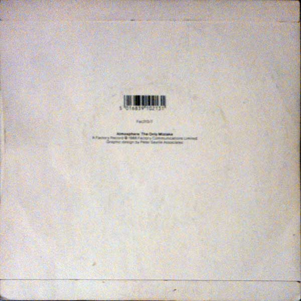 Image of Back Cover of 7" - VG/VG - JOY DIVISION, Atmosphere / The Only Mistake (Factory; Fac213/7, UK 1988), Sticker Residue on Sleeve,  - 4356020S