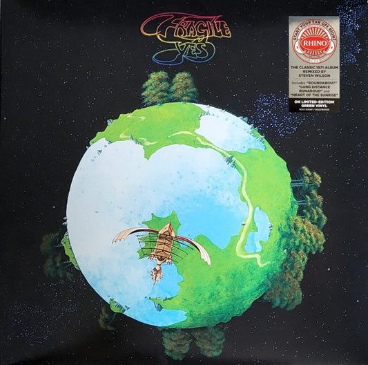 Image of Front Cover of LP - NEW/NEW - YES, Fragile (Steven Wilson Remix) (Atlantic; RCV1 727097, USA & Europe 2025 Reissue, Gatefold, Limited Edition, Green Transparent Vinyl), , Progressive rock with intricate arrangements and the band�s distinctive mix of keyboards, guitar and vocal harmonies. Steven Wilson�s remix gives the album a fresh presentation while preserving its classic sound. - 4236208E
