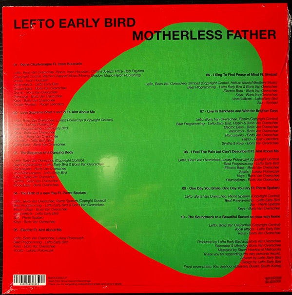 Image of Back Cover of LP - EX/VG+ - LEFTO EARLY BIRD, Motherless Father (Brownswood Recordings; BWOOD0352LP, UK 2024), Opened Instore,  - 4316152C