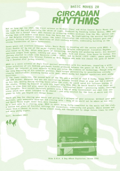 Image of Label Cover of 2x12" - VG+/VG+ - CIRCADIAN RHYTHMS, Basic Moves 20 (Basic Moves; BM20, Belgium 2024, Stickered Plain Sleeve, Insert), ,  - 4316124C
