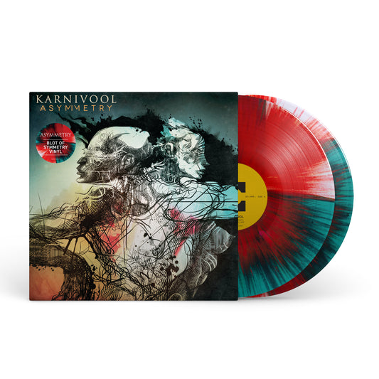 Image of Front Cover of 2xLP - NEW/NEW - KARNIVOOL, Asymmetry (InsideOut; 19802912171, UK 2026, Limited One-off Pressing on Blot of Symmetry Vinyl), , Karnivool’s third studio album, reissued as a limited one-off Blot of Symmetry coloured double LP. - 9419628C