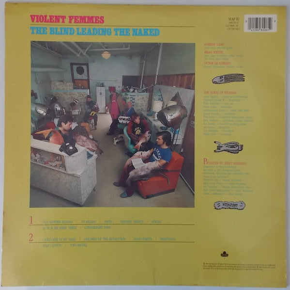 Image of Back Cover of 3525378E: LP - VIOLENT FEMMES, The Blind Leading the Naked (Slash; SLAP10, UK 1986)   VG+/VG+