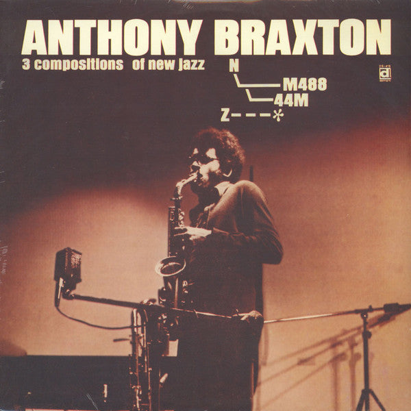 Image of Front Cover of LP - VG/VG - ANTHONY BRAXTON, 3 Compositions Of New Jazz (Delmark Records; DS-415, US 2014 Reissue), Strong VG - couple of light marks, Edge & Ring Wear,  - 4346027S