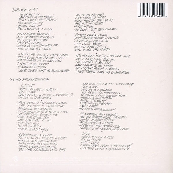 Image of Back Cover of 7" - EX/VG+ - RED HOT CHILI PEPPERS, Strange Man / Long Progression (Warner Bros. Records; 5439-19764-9, Europe 2012, Picture Sleeve, Knock-Out Center), Still In Opened Shrinkwrap With Hype Sticker,  - 4316202C