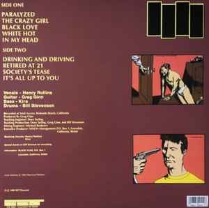 Image of Back Cover of LP - VG/VG+ - BLACK FLAG, In My Head (SST Records; SST 045, US 2000s Reissue, Dc BQS matrix), Corner creases, cover scuffs,  - 4346088S