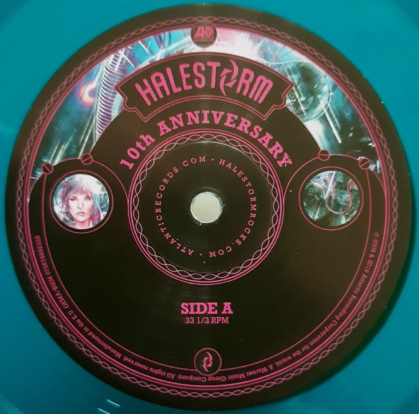 Image of Label Cover of 2xLP - VG+/VG - HALESTORM, Halestorm (Atlantic ; 075678652325, Europe 2019 Reissue, Gatefold, Poster, One Disc Blue Vinyl, One Disc Yellow Vinyl), Strong VG,  - 4326095E