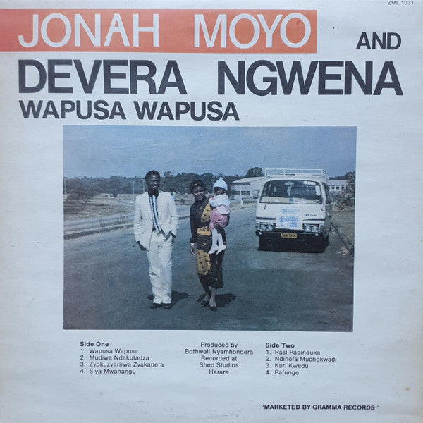 Image of Back Cover of LP - G+/VG - JONAH MOYO AND DEVERA NGWENA, Wapusa Wapusa (Zimbabwe; ZML 1031, Zimbabwe 1987, Picture Sleeve), ,  - 4326014E